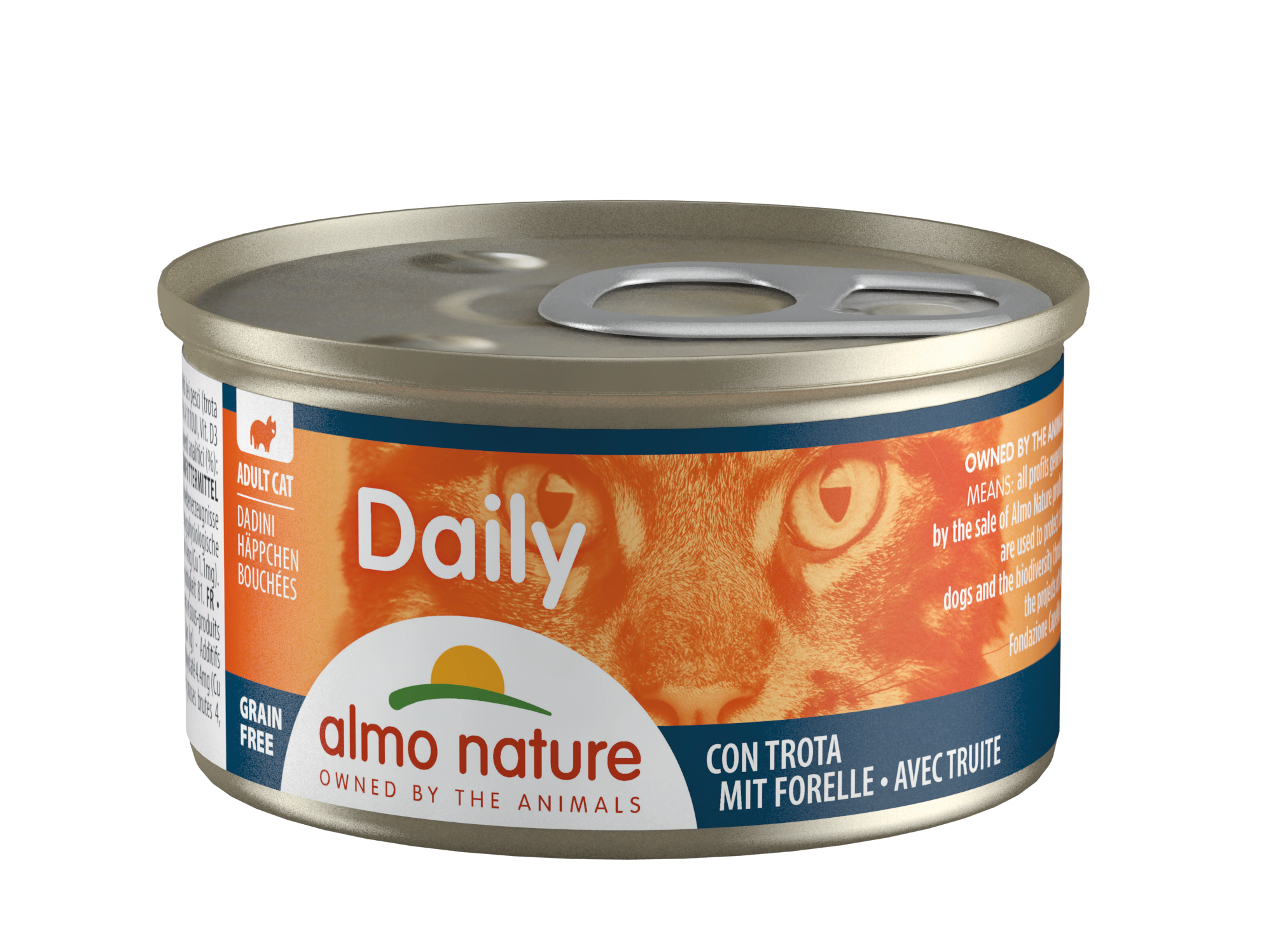 Влажный корм для кошек Almo Nature Daily Menu Cat, кусочки в соусе с форелью, 85 г - фото 1