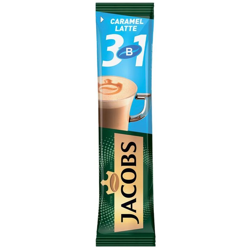 Напиток кофейный Jacobs 3 в 1 Caramel Latte, 12 г (712739) - фото 1