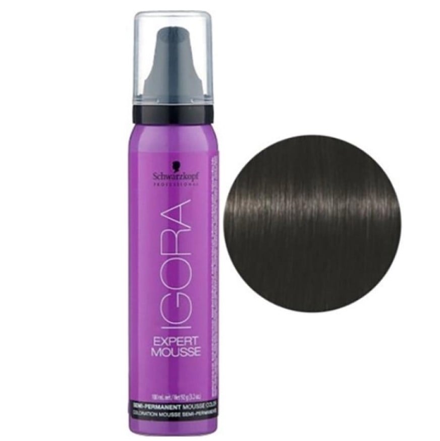 Мусс-краска для волос Schwarzkopf Professional Igora Expert Mousse, тон 3-0 (темно-коричневый натуральный), 100 мл (1917269) - фото 3