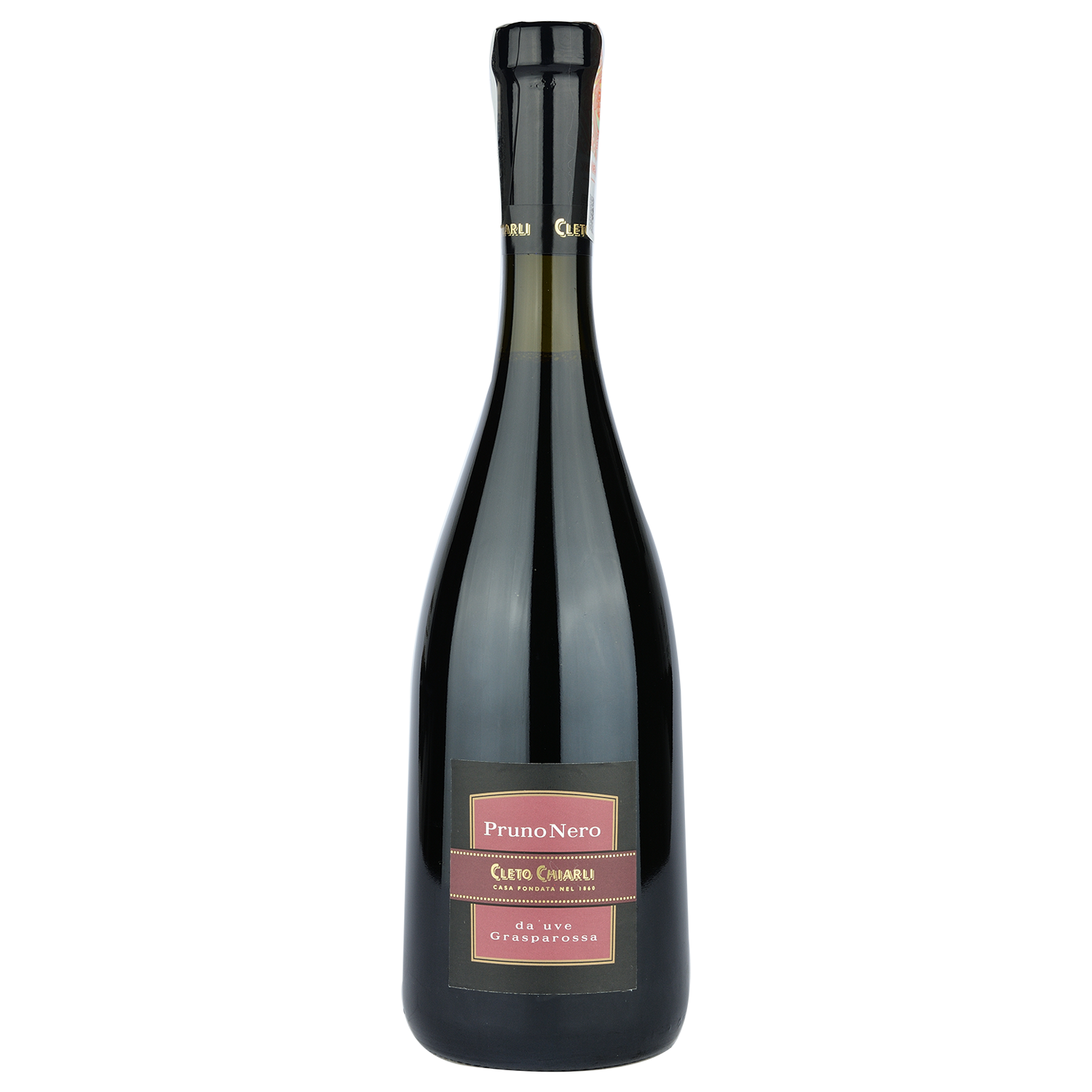 Ігристе вино Cleto Chiarli Lambrusco Pruno Nero Grasparossa di Castelvetro, червоне, сухе, 0,75 л - фото 1