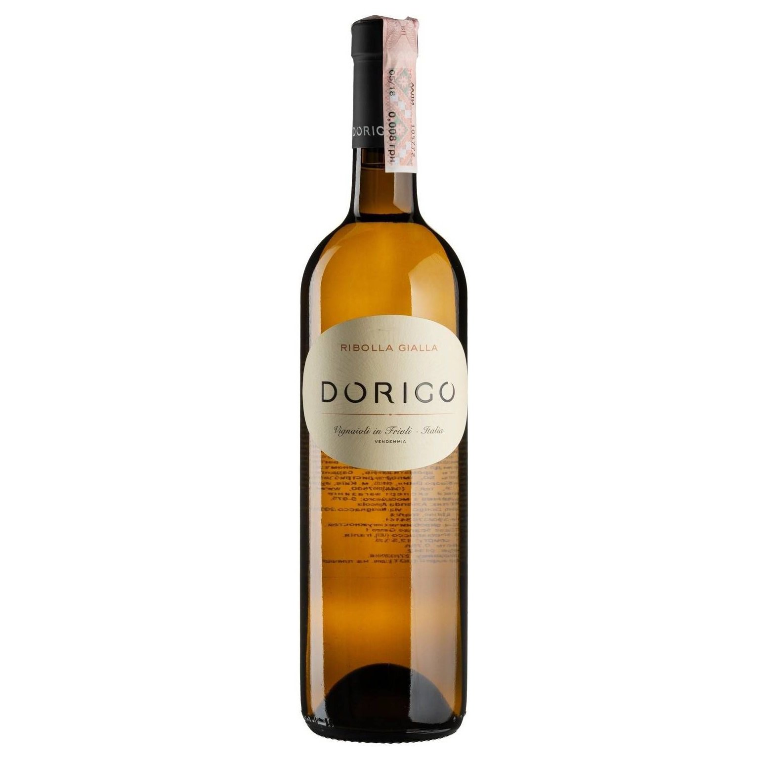 Вино Dorigo Ribolla Gialla, біле, сухе, 0,75 л - фото 1