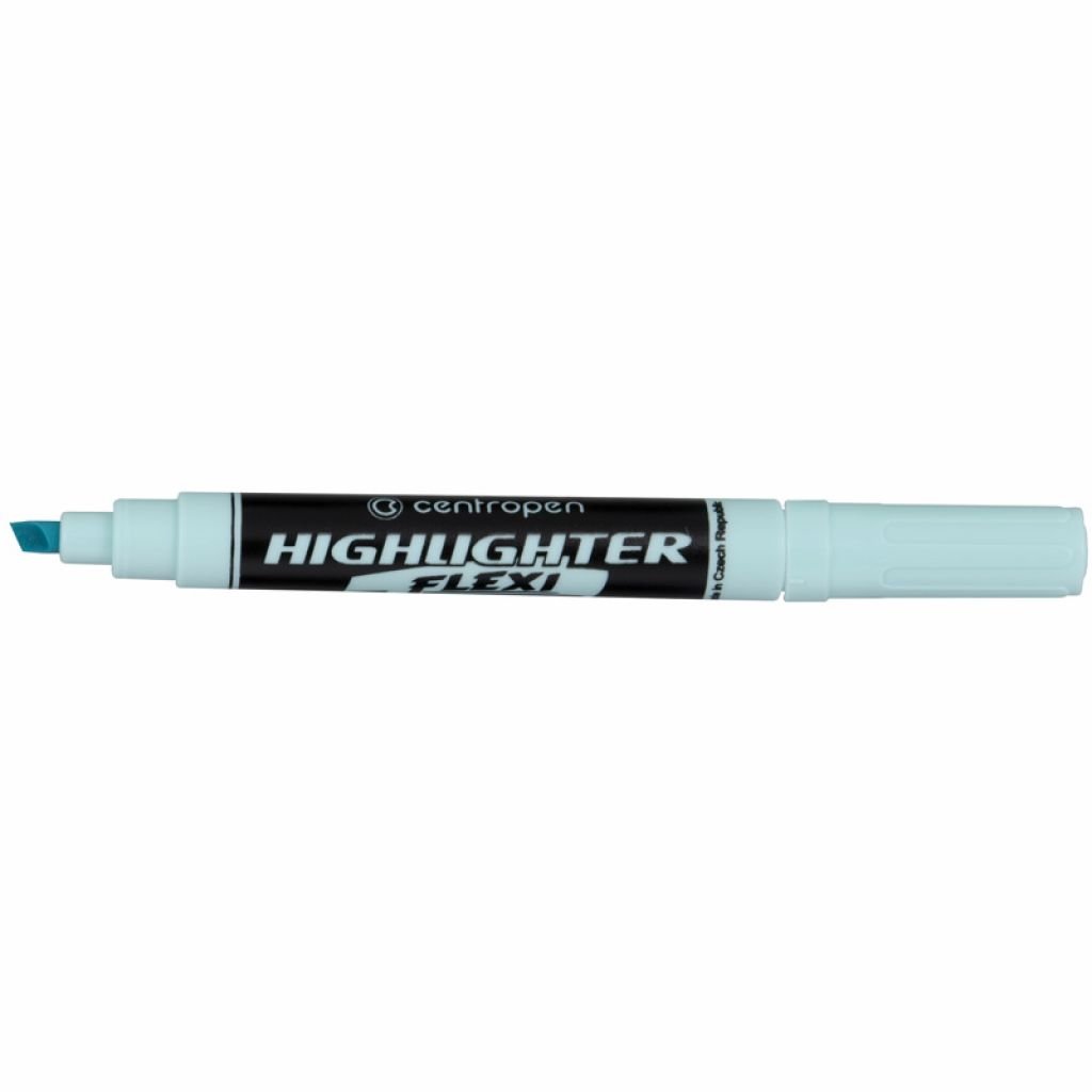 Маркер текстовый Centropen Highlighter Flexi Soft клиновидный 1-5 мм пастельно-голубой (8542/916) - фото 1