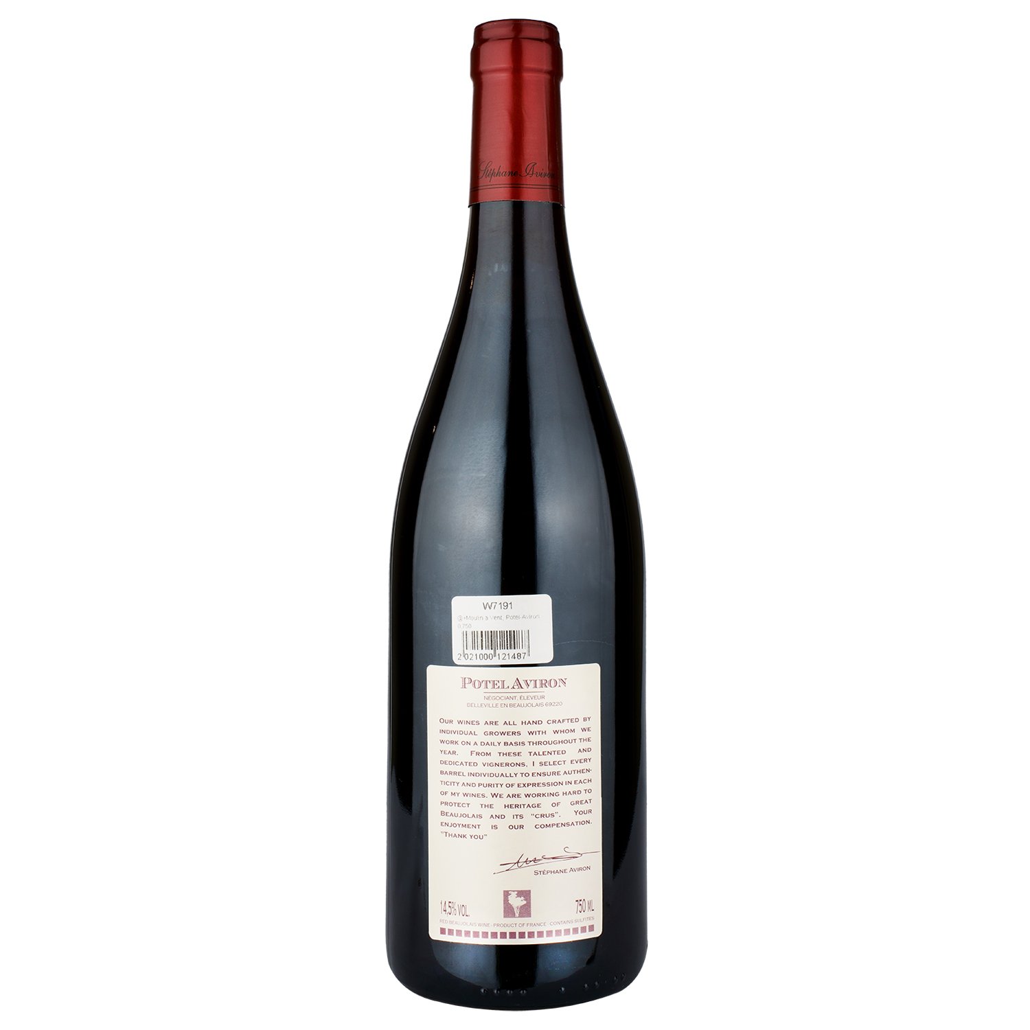 Вино Potel-Aviron Moulin a Vent, красное, сухое, 0,75 л (W7191) - фото 2