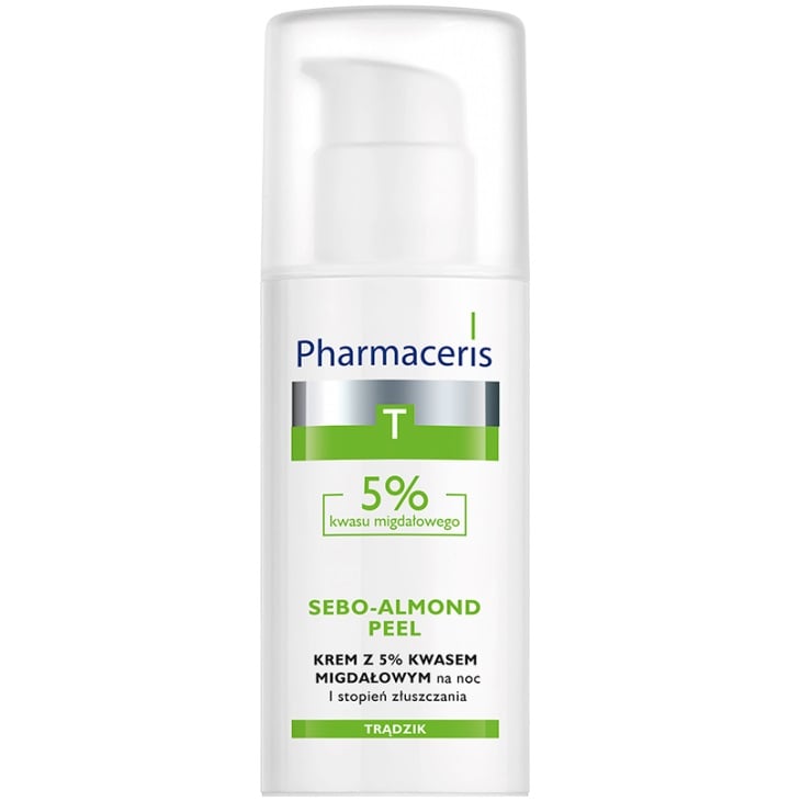 Нічний крем-пілінг для обличчя Pharmaceris T Sebo-Almond-Peel з 5% мигдальною кислотою, І степінь відлущування, 50 мл (E1427) - фото 1
