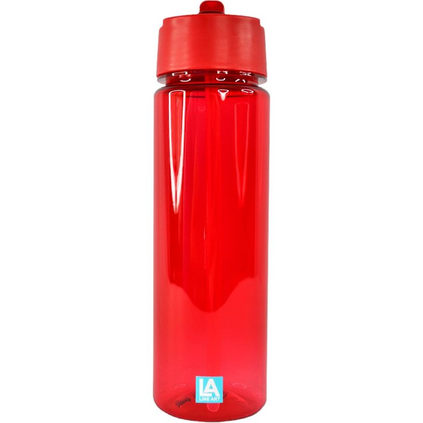 Пляшка для води Line Art Glassy 660 мл червона (20224LA-02) - фото 1