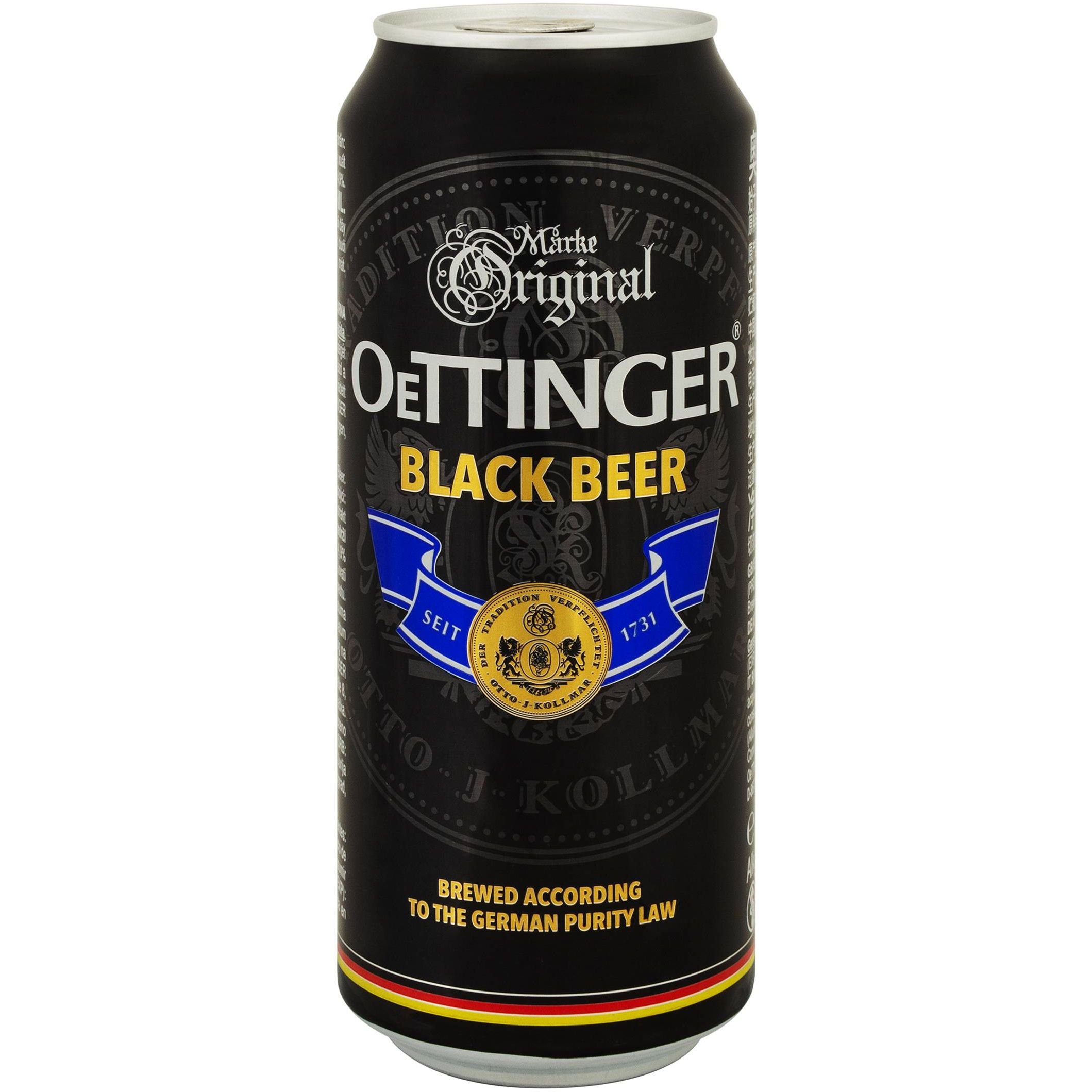 Пиво Oettinger Schwarz темное 4.9% ж/б 0.5 л (910703) - фото 1
