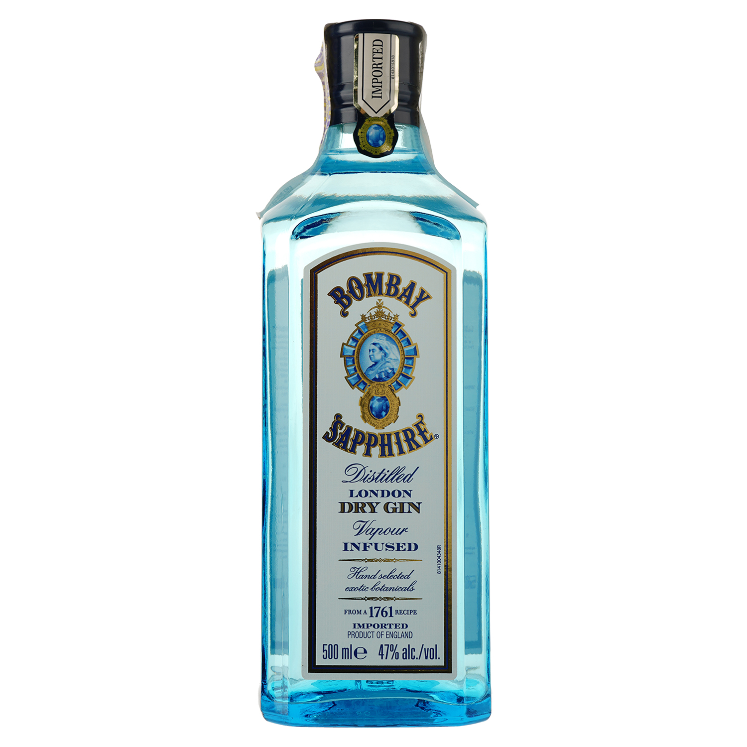 Джин Bombay Sapphire London Dry Gin, 47%, 0,5 л (374164) - фото 1