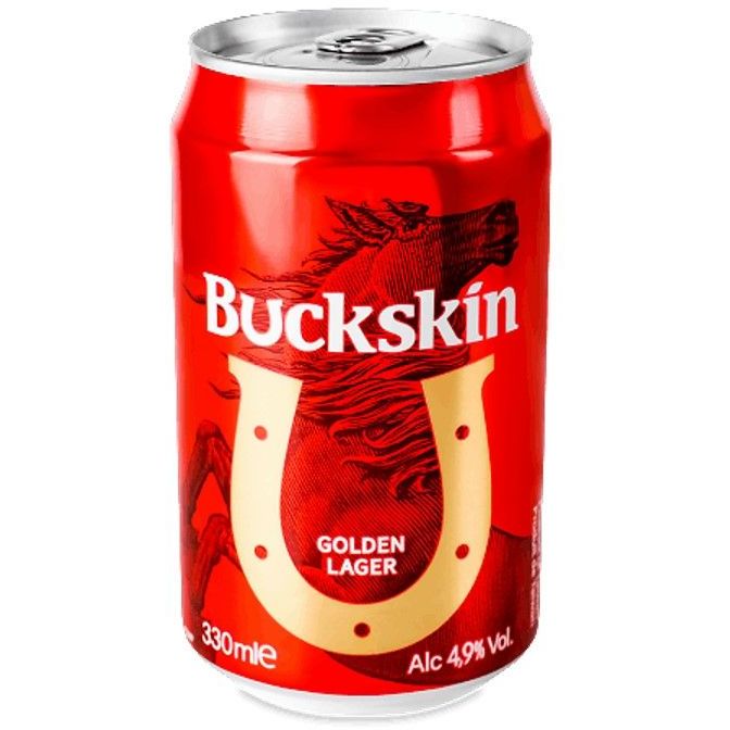 Пиво Buckskin Golden Lager, світле, 4,9%, з/б, 0,33 л (913414) - фото 1