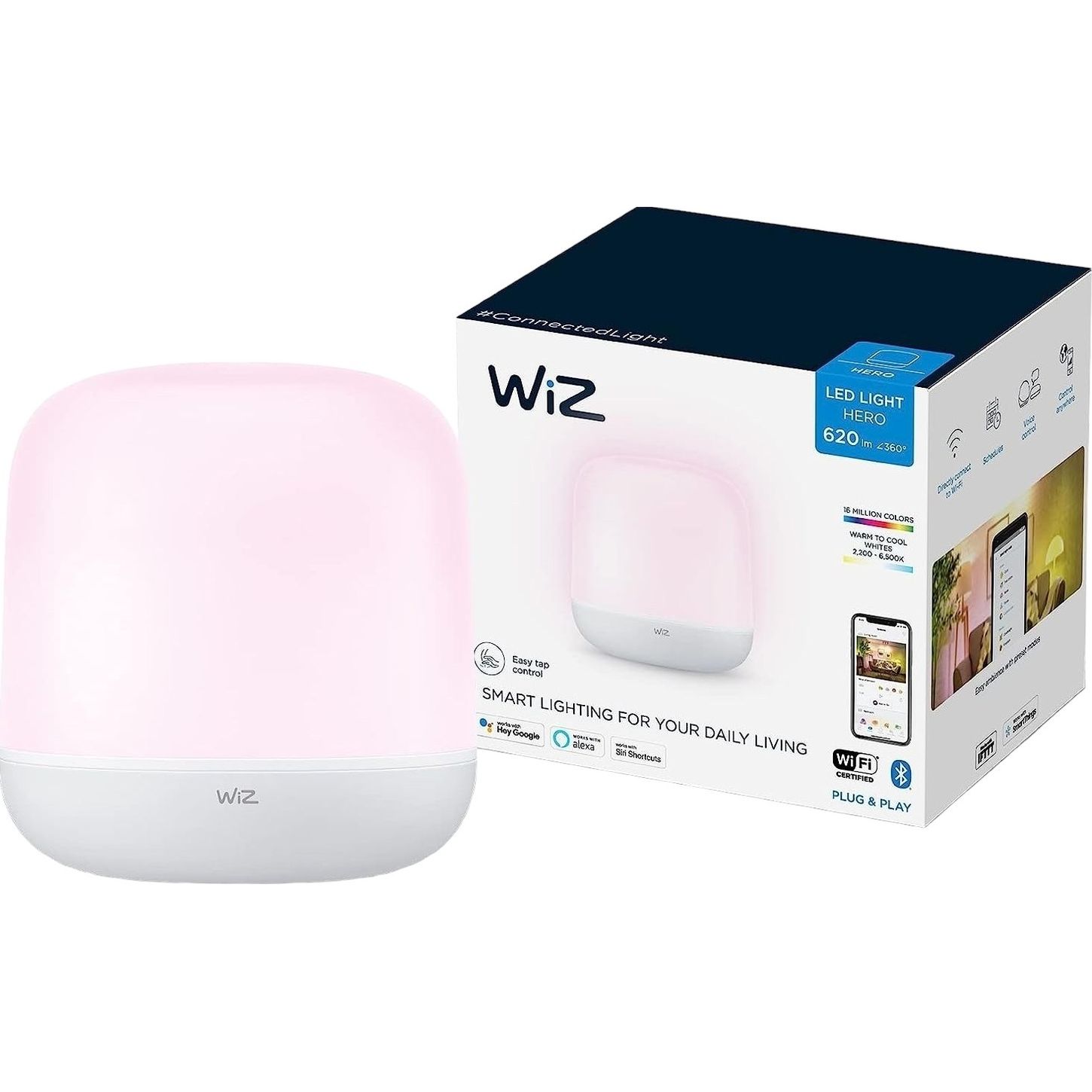 Светильник WiZ LED Portable Hero Wi-Fi 9 Вт 2200-6500К 620 ЛМ RGB white (929002626701) - фото 2