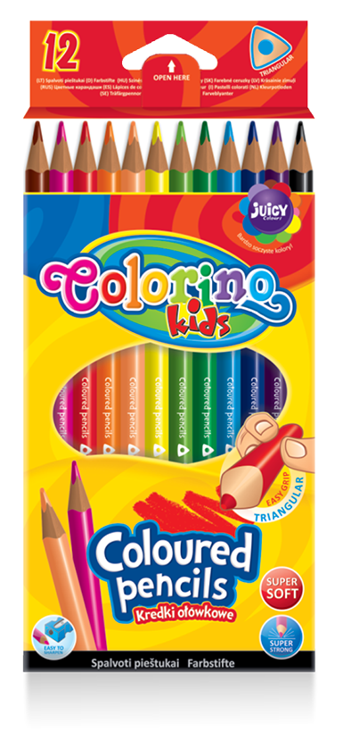 Олівці кольорові Colorino, 12 кольорів, 12 шт. (51798PTR) - фото 1