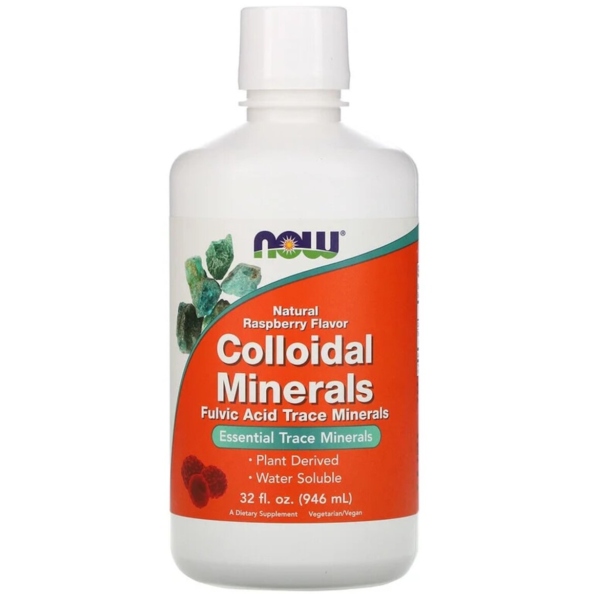 Колоїдні мінерали з натуральним смаком малини Now Foods Colloidal Minerals 946 мл - фото 1