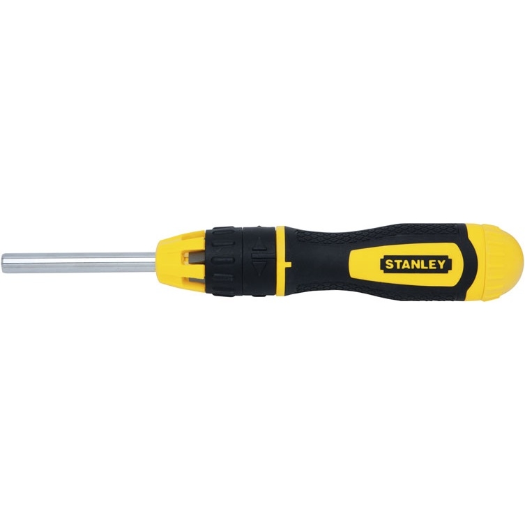 Викрутка Stanley Multibit бітотримач реверсний 1/4", 10 біт, SL, PH, PZ, SQ, Torx 11 предметів (0-68-010) - фото 1