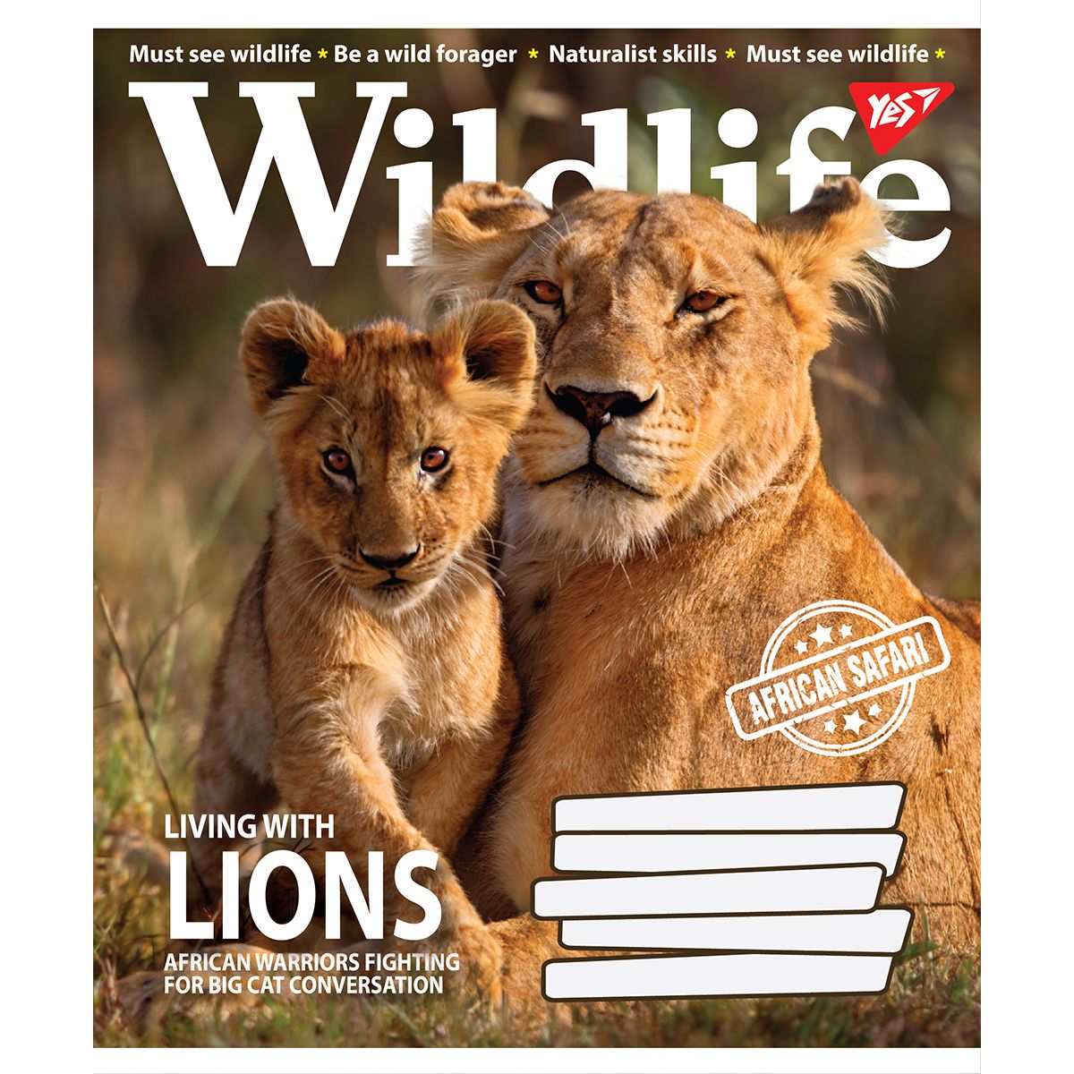 Тетрадь общая Yes Wildlife, A5, в линию, 96 листов - фото 1