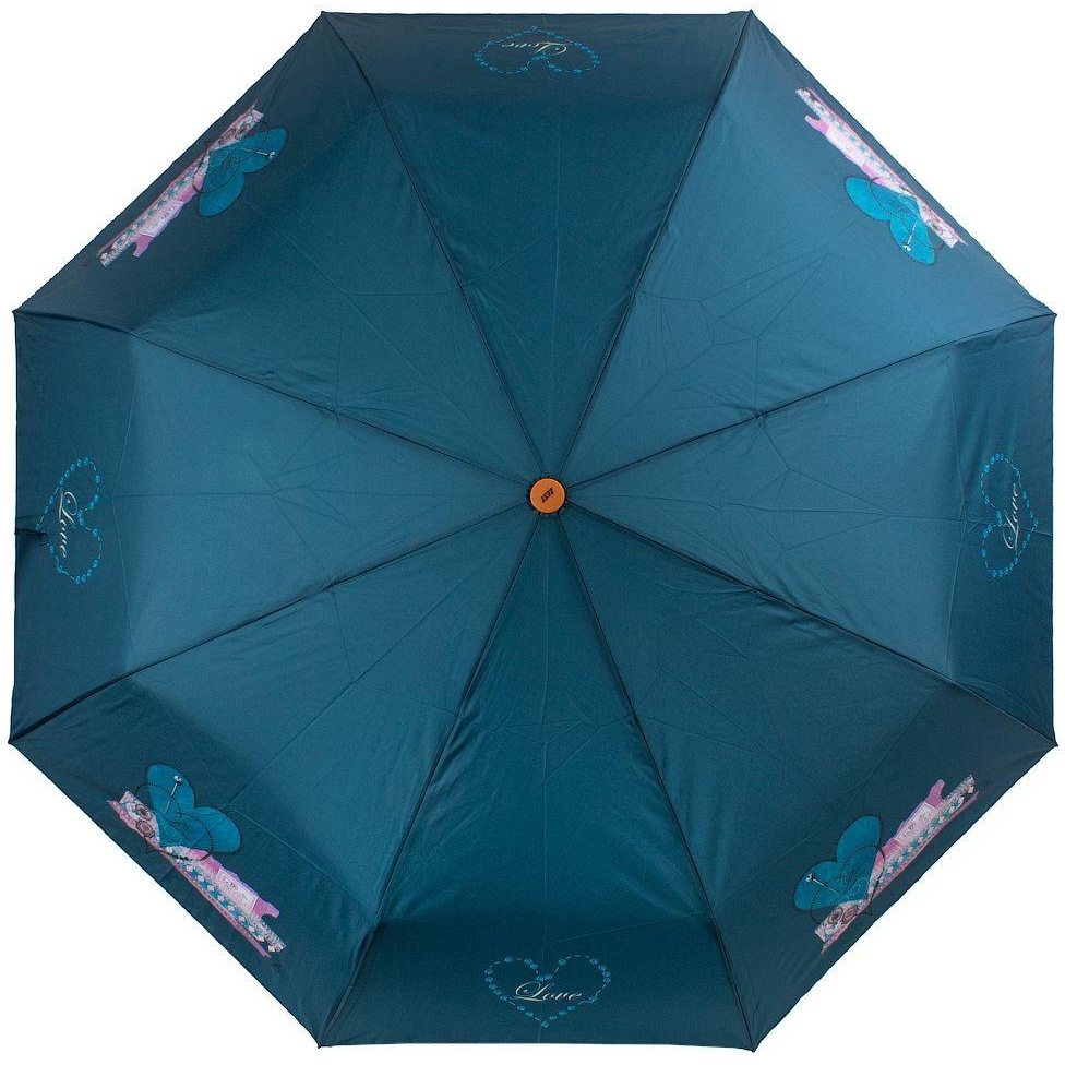 Женский складной зонтик полный автомат Zest 103 см бирюзовый - фото 1