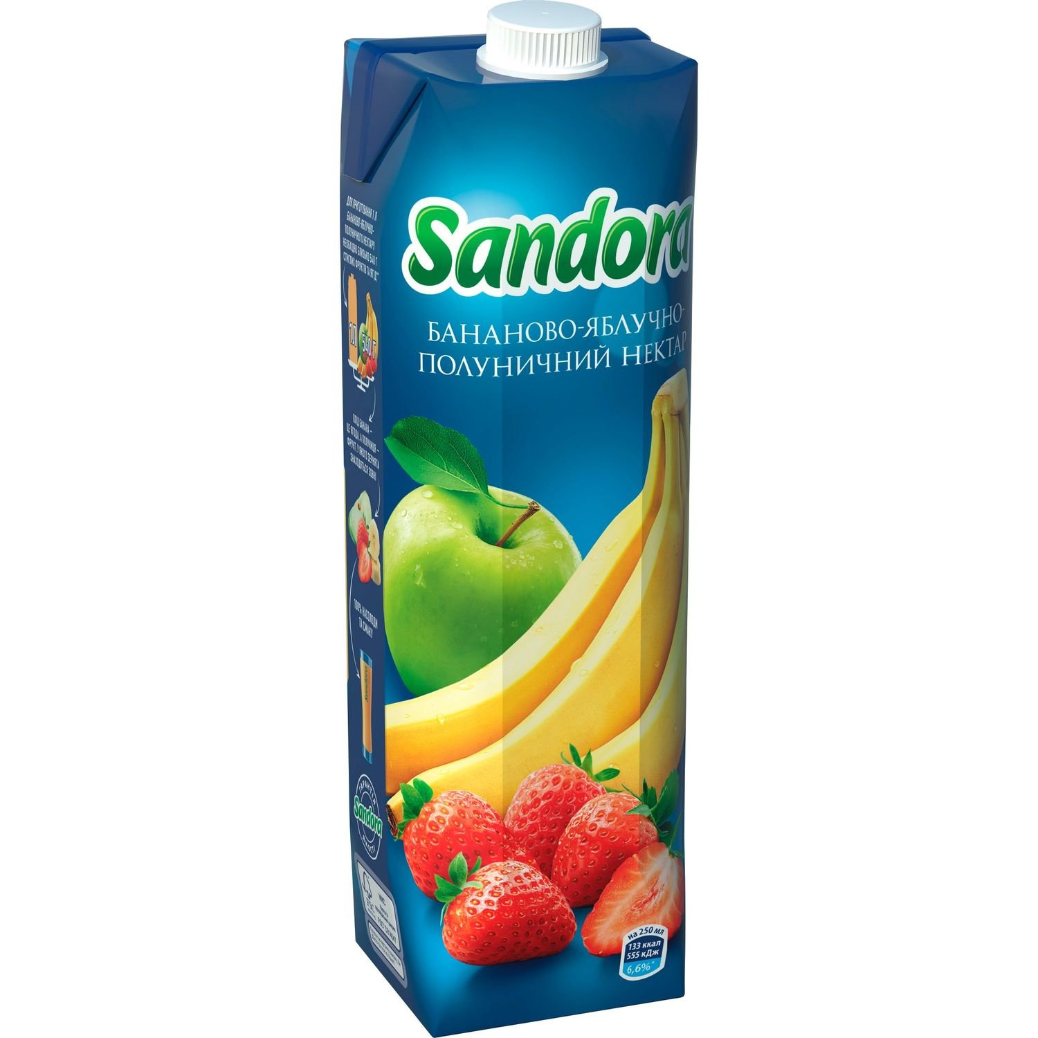 Нектар Sandora з Бананом, яблуком та полуницею 950 мл (719478) - фото 1