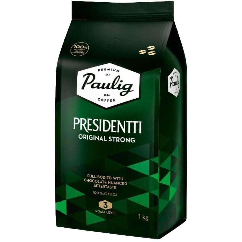 Кофе зерновой Paulig Presidentti Original Strong 1 кг (758199) - фото 1