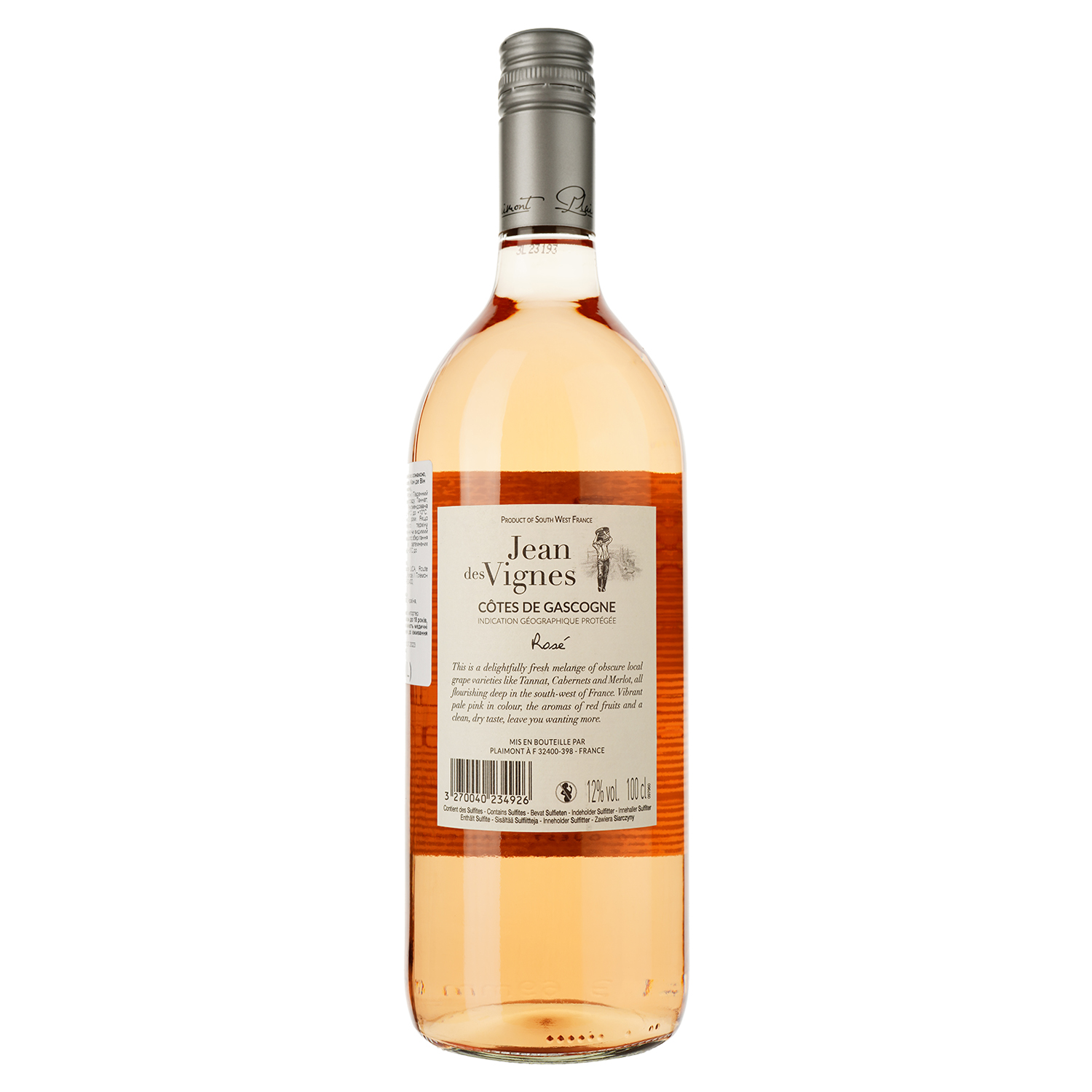 Вино Plaimont Jean des Vignes Rose, розовое, сухое, 1 л - фото 2