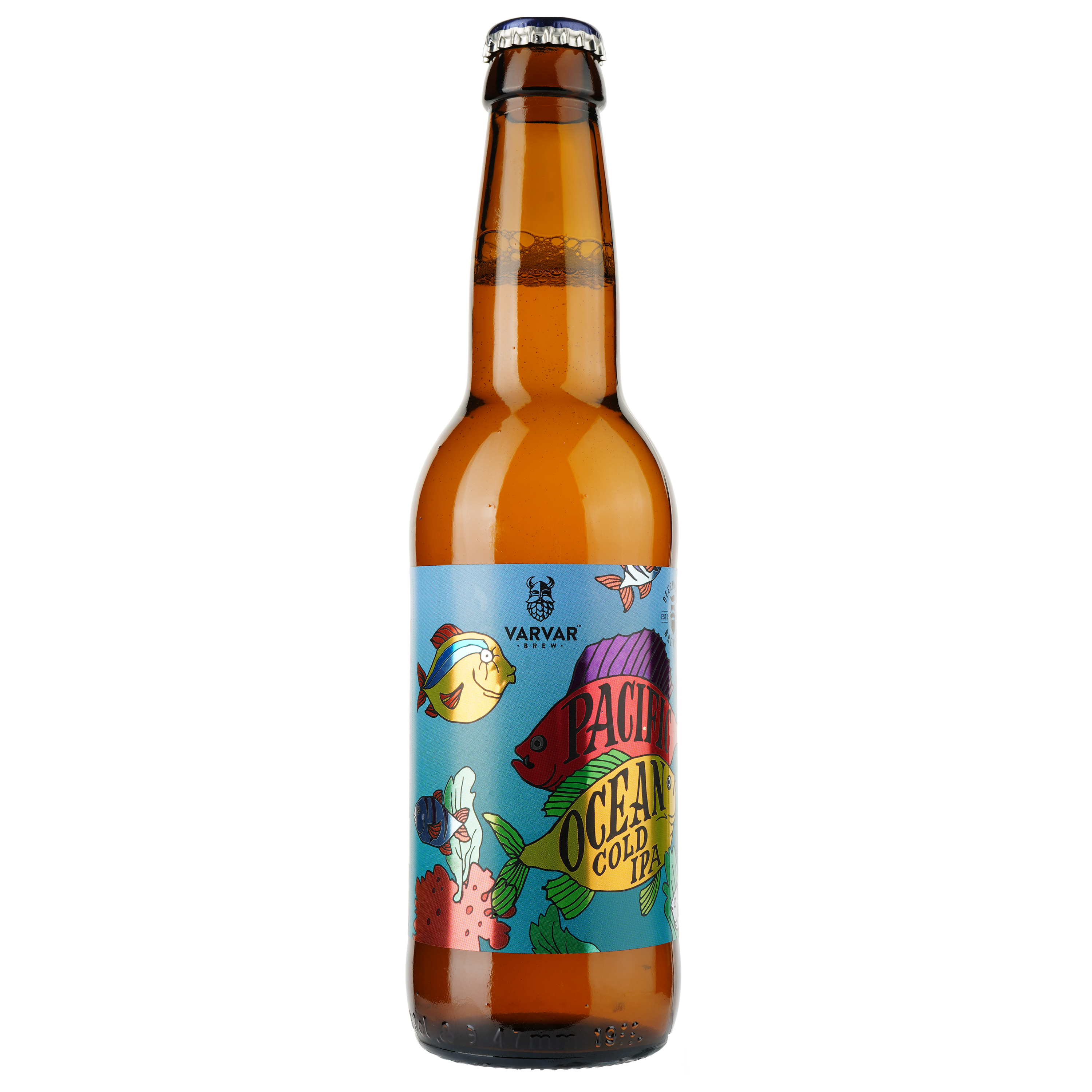 Пиво Varvar Pacific Ocean Cold IPA, світле, нефільтроване, 6%, 0,33 л - фото 1