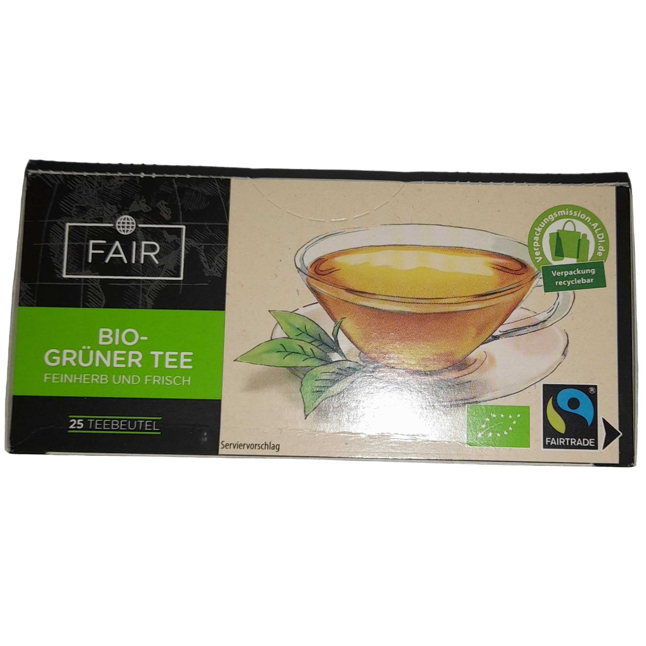 Чай зелений Westminster Bio-Earl Grey, 75 г (25 шт. х 3 г) (895448) - фото 1