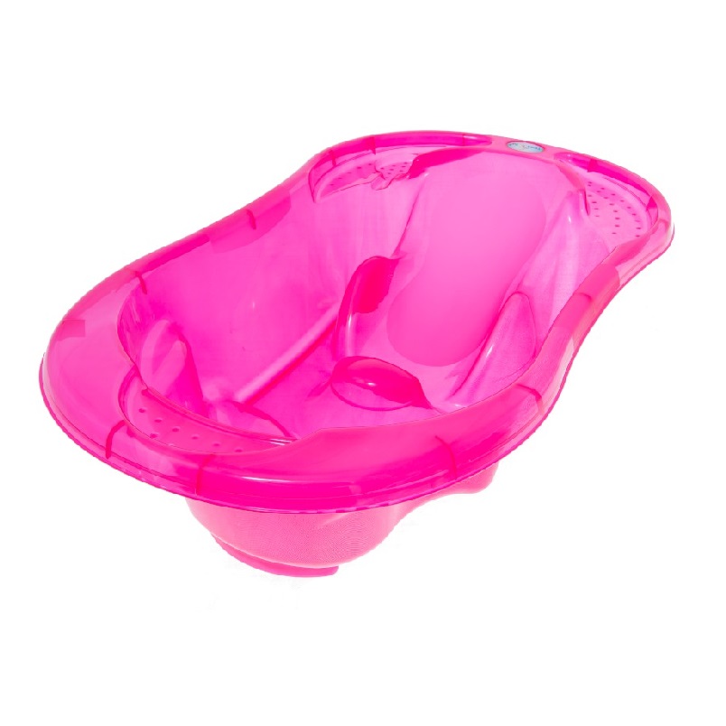 Ванночка Tega Baby 2 в 1 Комфорт, анатомическая, прозрачно-розовый, 102 см (TG-011-117) - фото 1