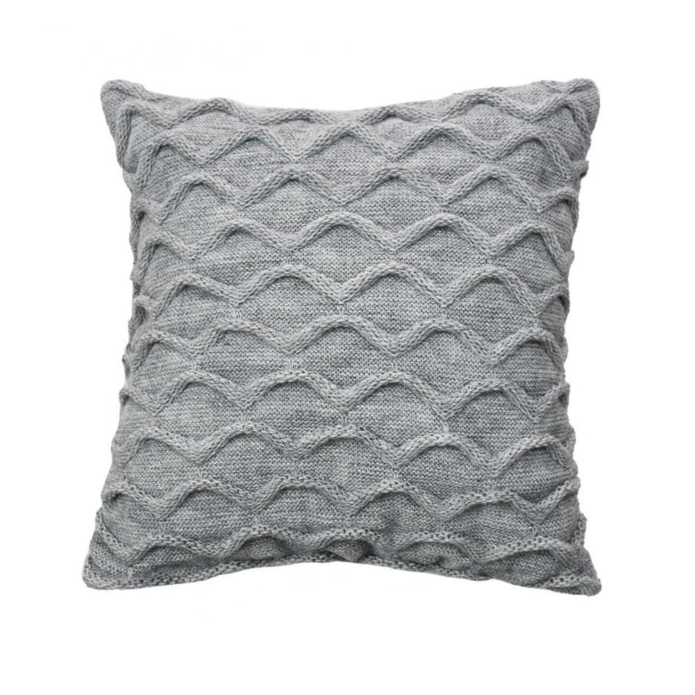 Подушка декоративна Прованс Хвилі, 33х33 см, сірий (27426) - фото 1