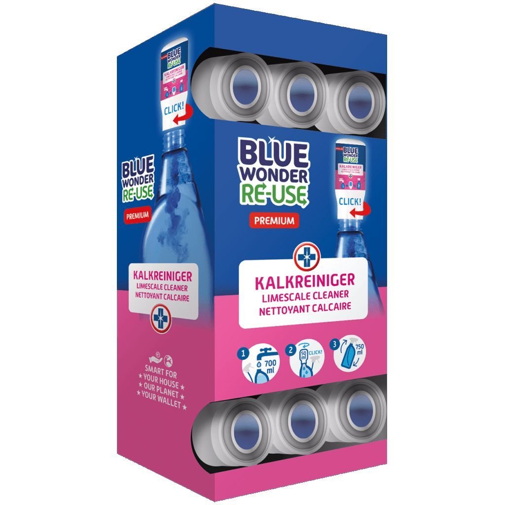 Универсальная чистящая капсула Blue Wonder Kalkreiniger Premium Re-Use, для удаления известкового налета, концентрат, 1 шт., 50 мл - фото 3