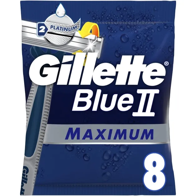 Одноразовые бритвенные станки Gillette Blue2 Max 8 шт. - фото 1