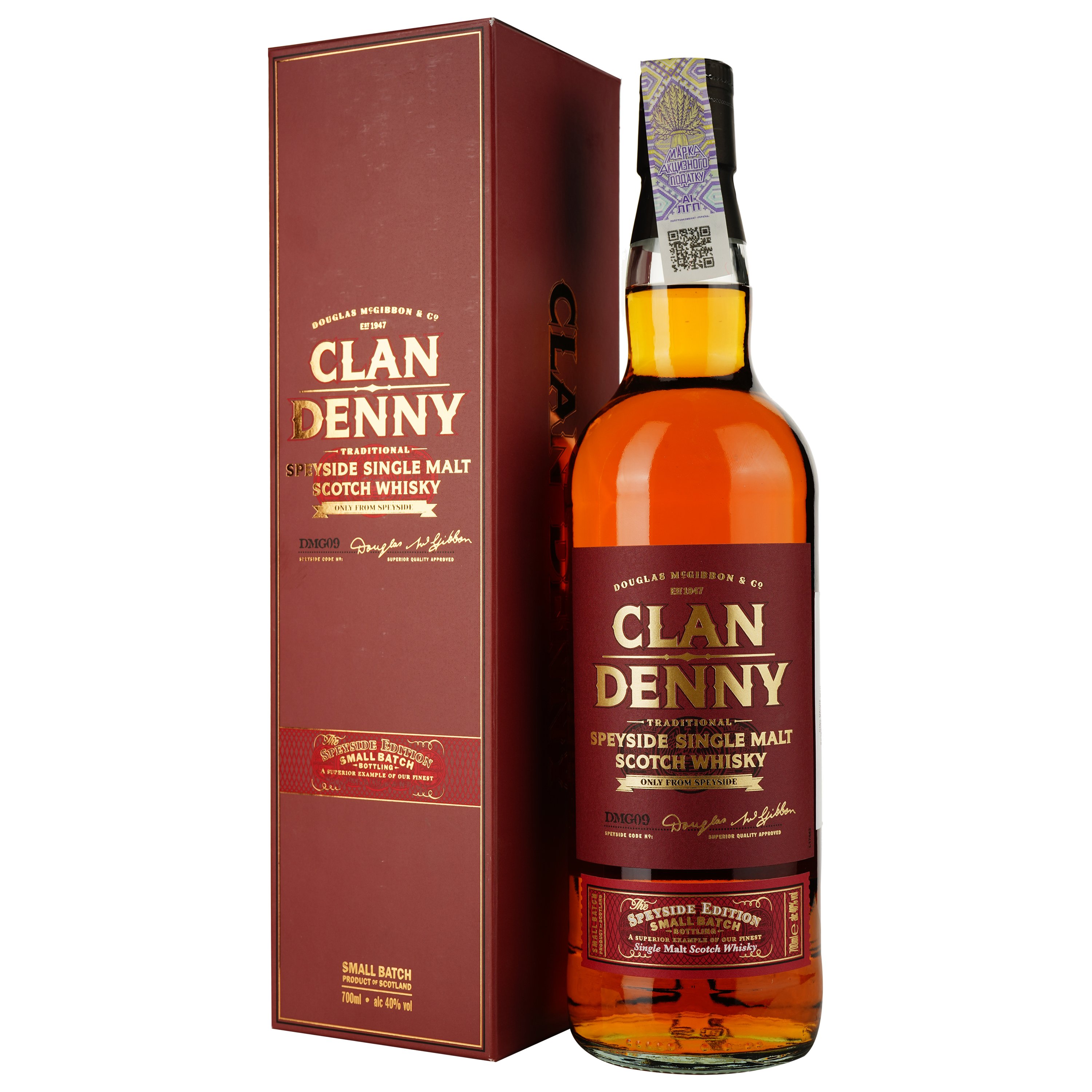 Виски Clan Denny Speyside Single Malt 40% 0.7 л, в коробке - фото 1