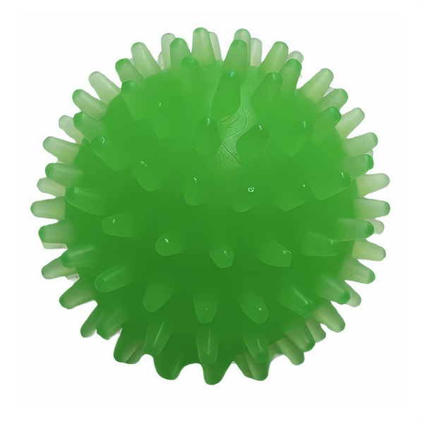 Іграшка для собак Fox М'яч із шипами, з ароматом ванілі, 7,5 см, зелена - фото 1