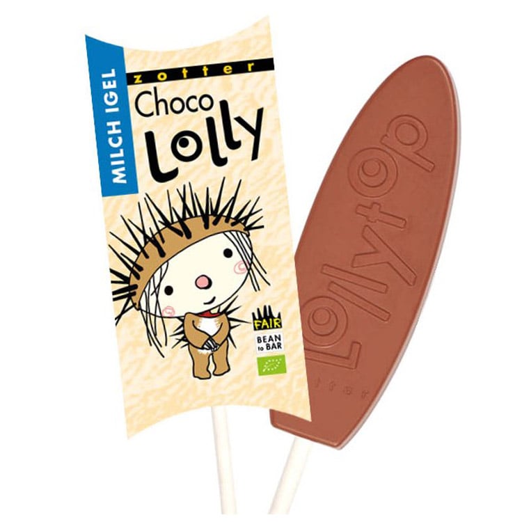 Шоколад молочный Zotter Choco Lolly Milk Hedgehog детский органический 20 г - фото 1