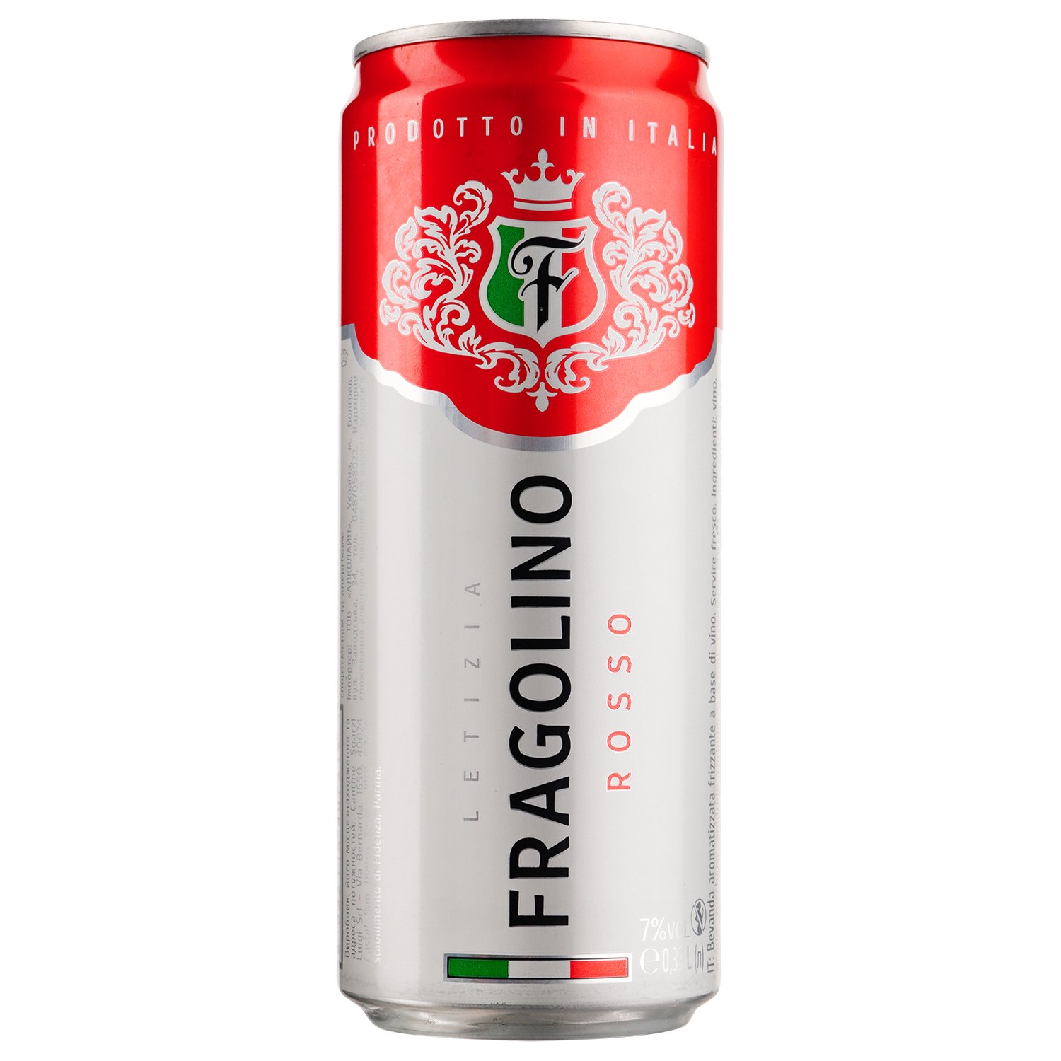 Напій винний Letizia Fragolino Rosso, червоний, напівсолодкий, зб, 7%, 0,33 л (798918) - фото 1