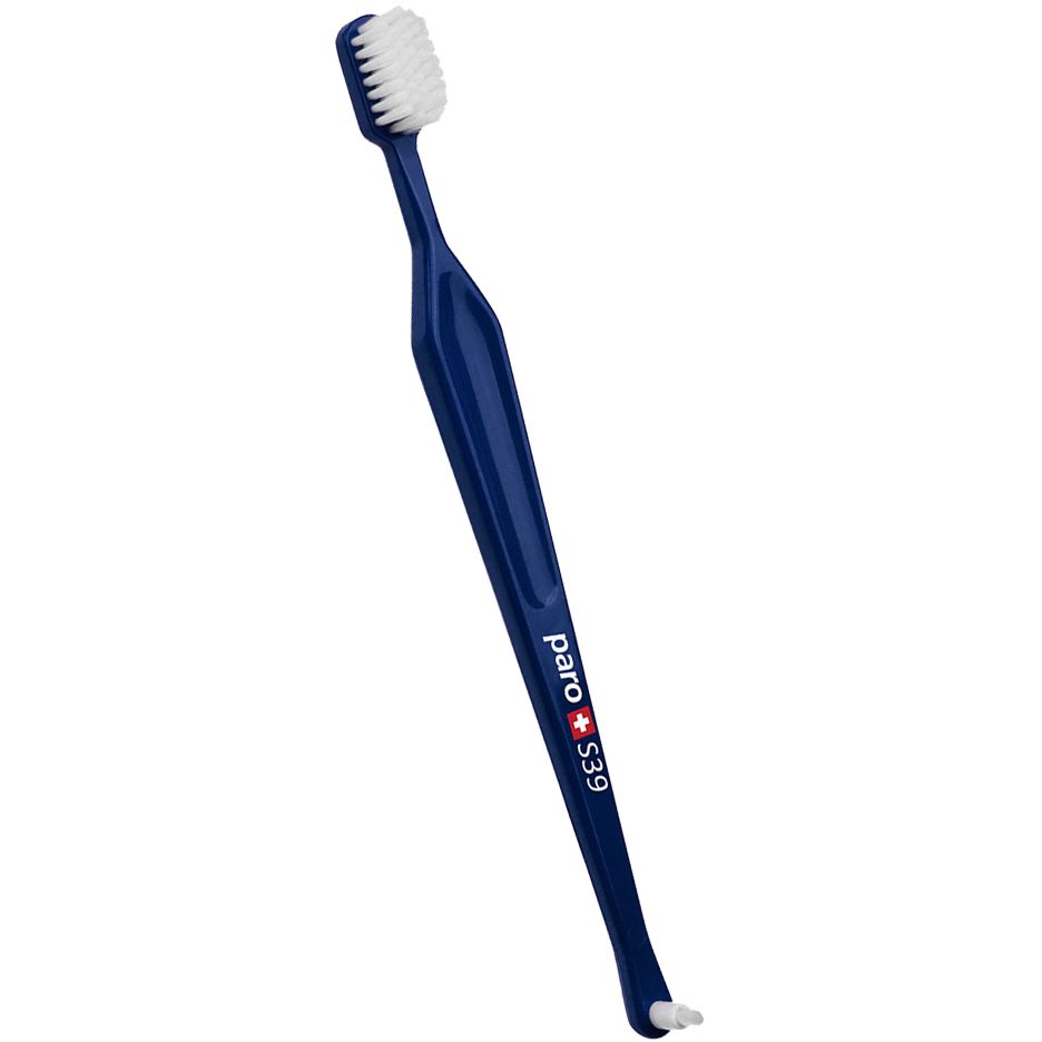 Зубная щетка Paro Swiss S39 с монопучковой насадкой мягкая синяя - фото 1