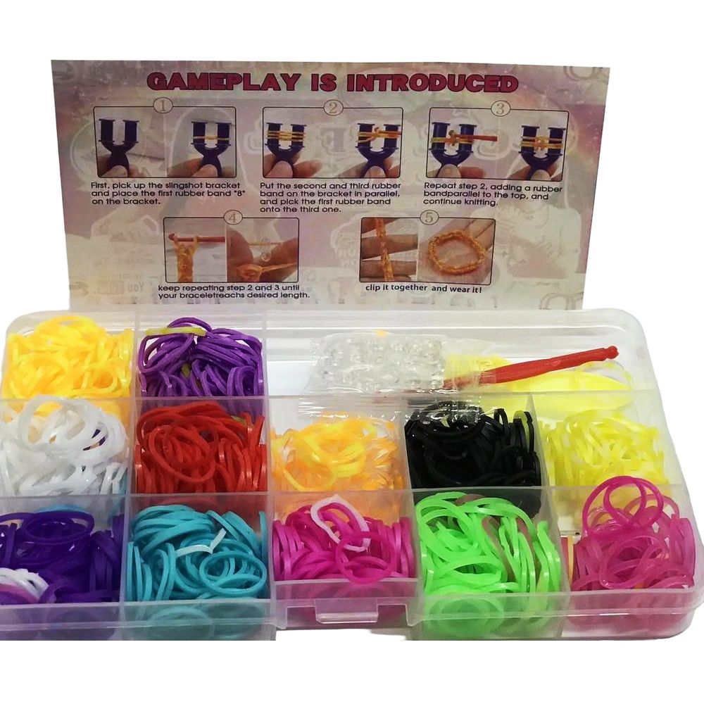 Набір гумок для плетіння G-Toys 12 кольорів в коробці (1667978797) - фото 4