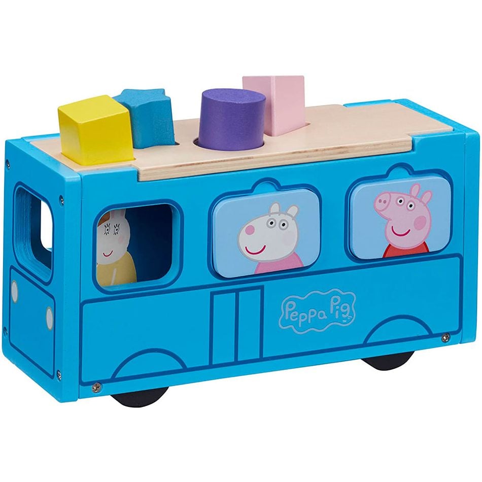 Деревянный игровой набор-сортер Peppa Pig Школьный автобус Пеппы (7222) - фото 2