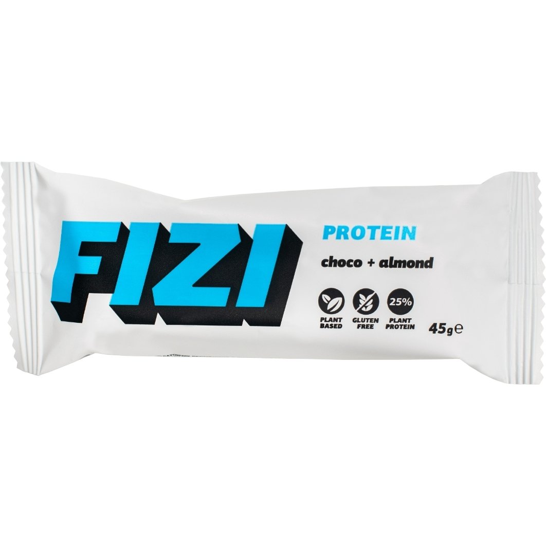 Батончик протеиновый Fizi Protein Almond + choco в шоколадной глазури 45 г - фото 1