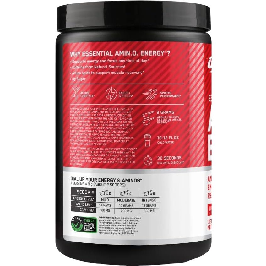 Амінокислотний комплекс Optimum Nutrition Essential Amino Energy Juicy Strawberry 270 г - фото 3