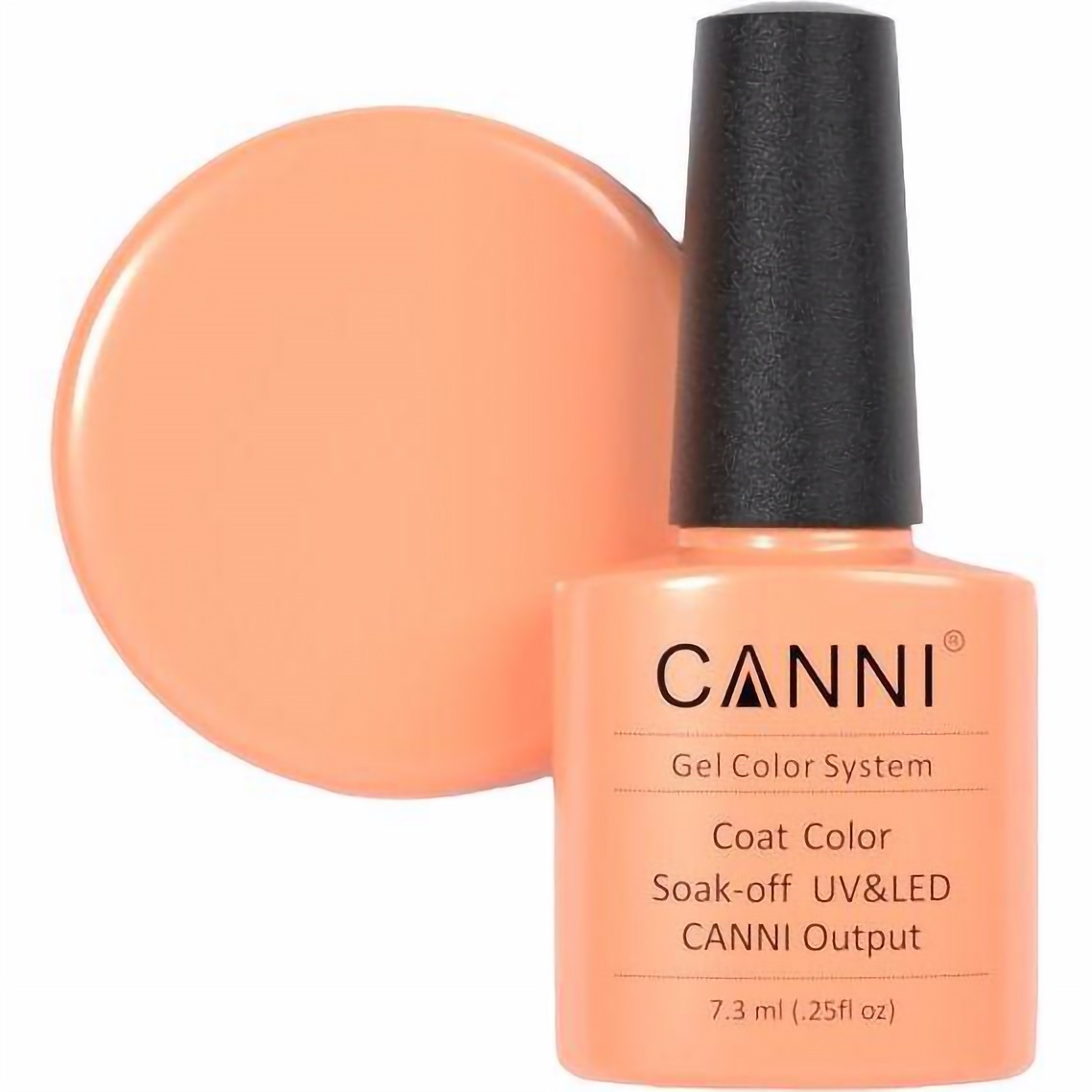 Гель-лак Canni Color Coat Soak-off UV&LED 249 блідо помаранчевий 7.3 мл - фото 1