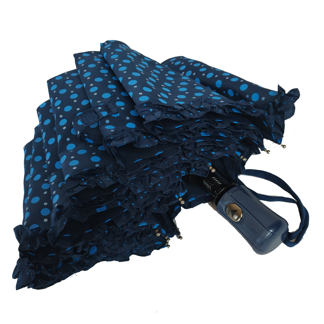 Жіноча складана парасолька напівавтомат S&L 101 см синя - фото 7