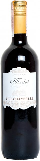 Вино VillaBelvedere Merlot delle Venezie IGT красное полусухое, 0,75 л, 12% (554561) - фото 1