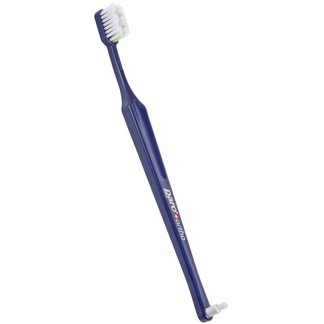 Ортодонтическая зубная щетка Paro Swiss Ortho Brush с монопучковой насадкой Esro Ag мягкая синяя - фото 1
