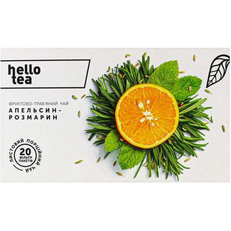 Чай фруктово-трав'яний Hello Tea Апельсин-розмарин 60 г (20 шт. х 3 г) (930238) - фото 1