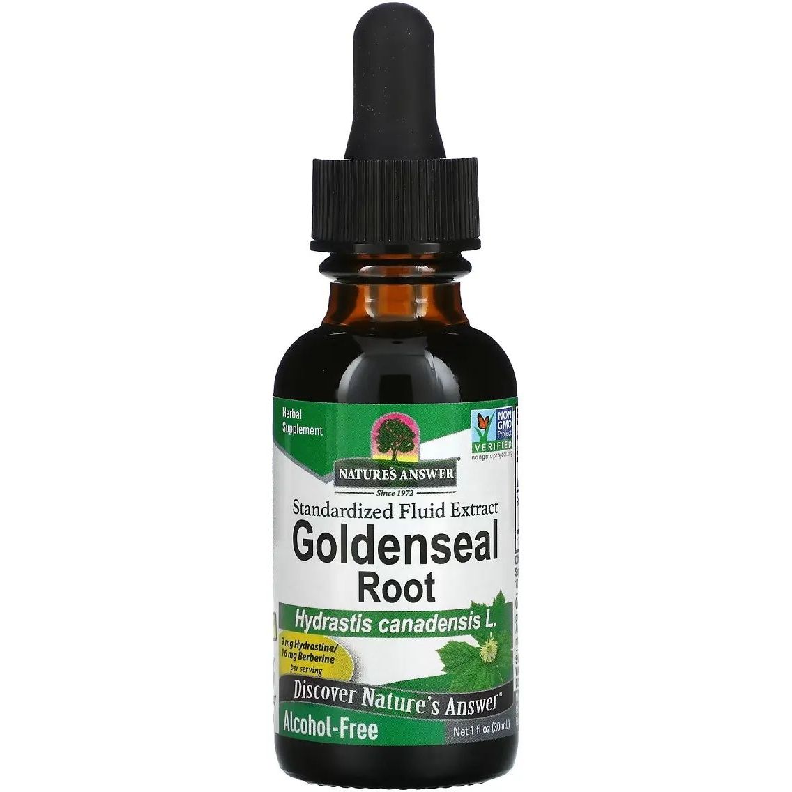 Екстракт жовтокореня Nature's Answer Goldenseal Root Alcohol-Free 30 мл - фото 1