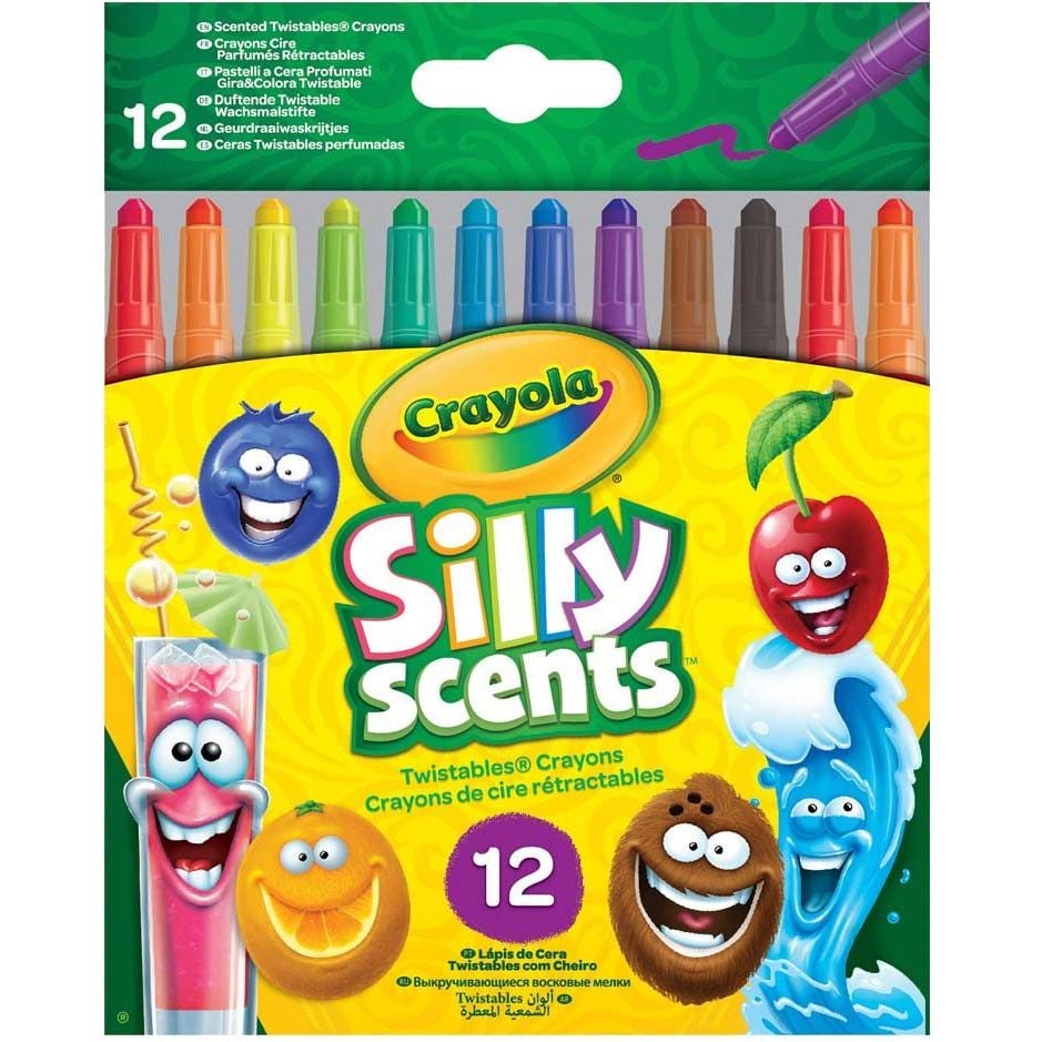Набір воскової крейди Crayola Silly Scents Твіст ароматизований 12 шт. (52-9712) - фото 1