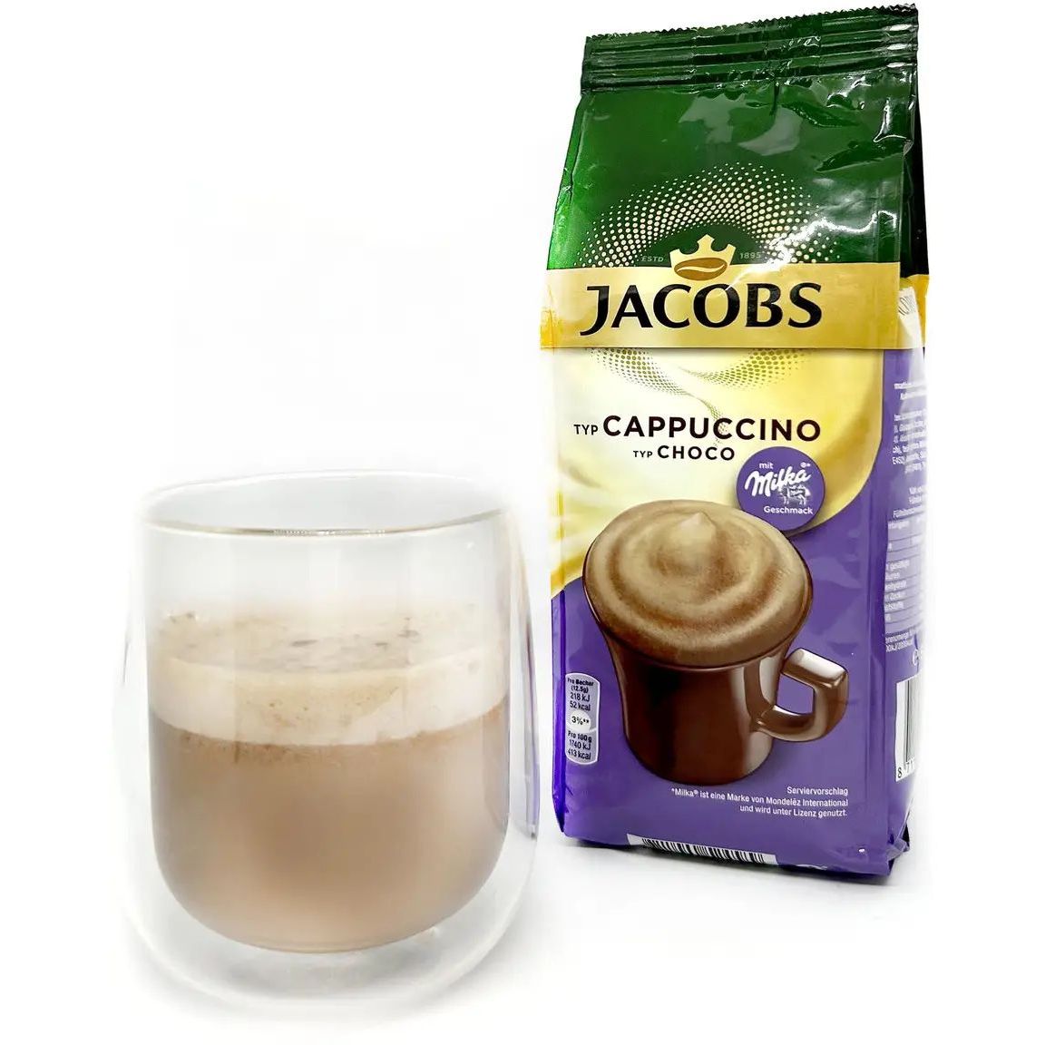Напиток кофейный Jacobs Cappuccino Milka Choco, с какао, 500 г, (911743) - фото 5