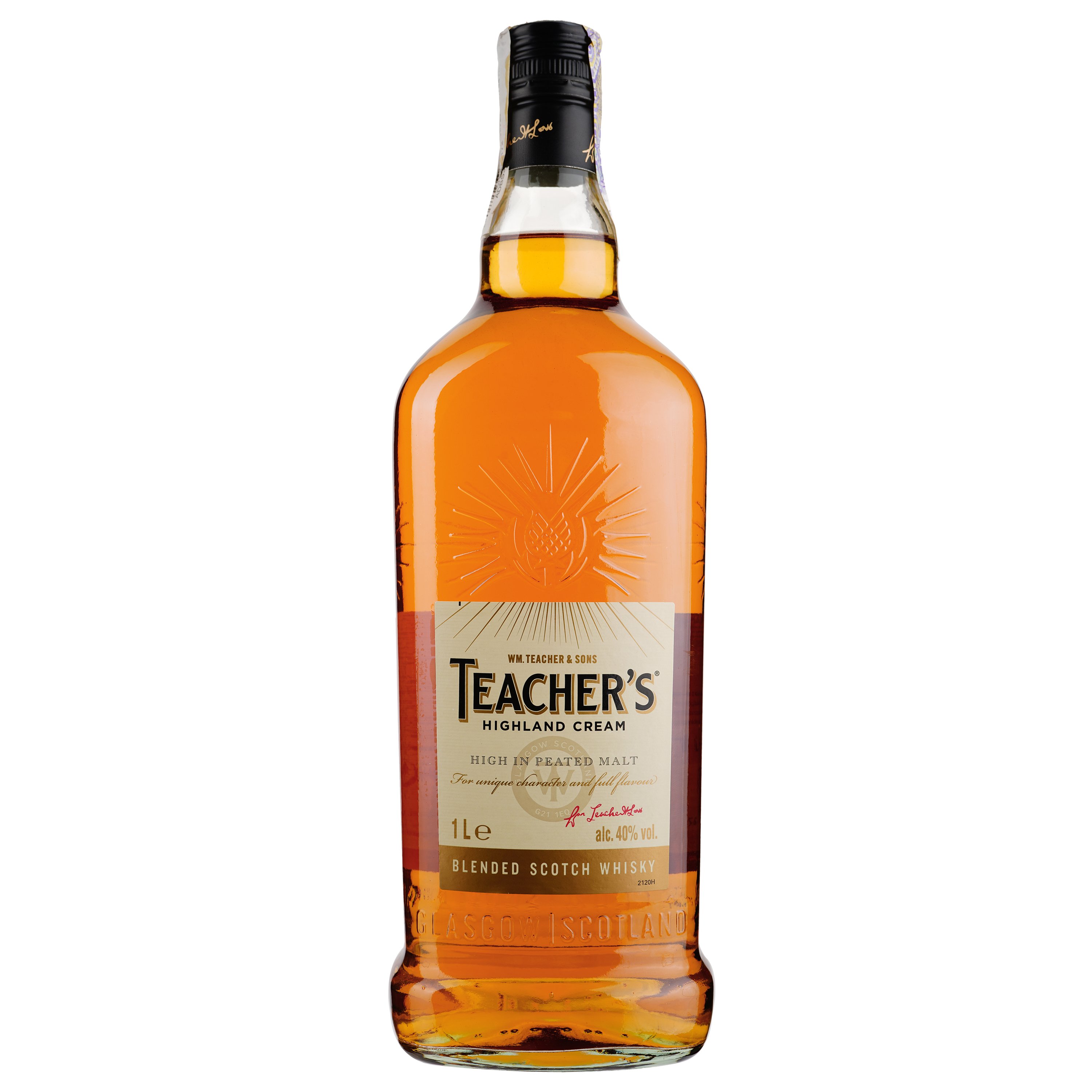 Віскі Teacher's Highland Cream Blended Scotch Whisky, 40%, 1 л - фото 1