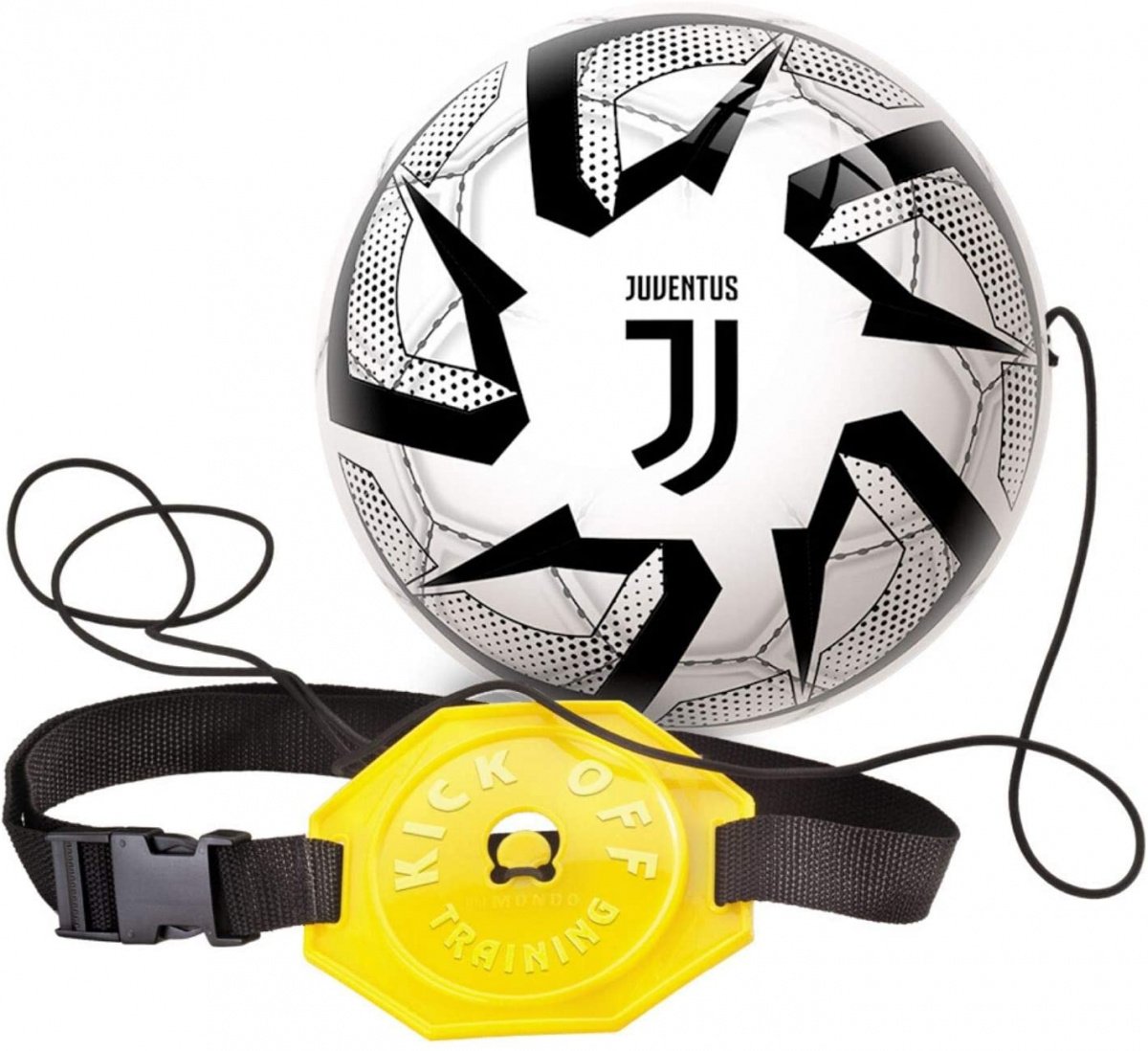 Футбольный мяч для тренировки ударов Mondo FC Juventus, 23 см (28605) - фото 1