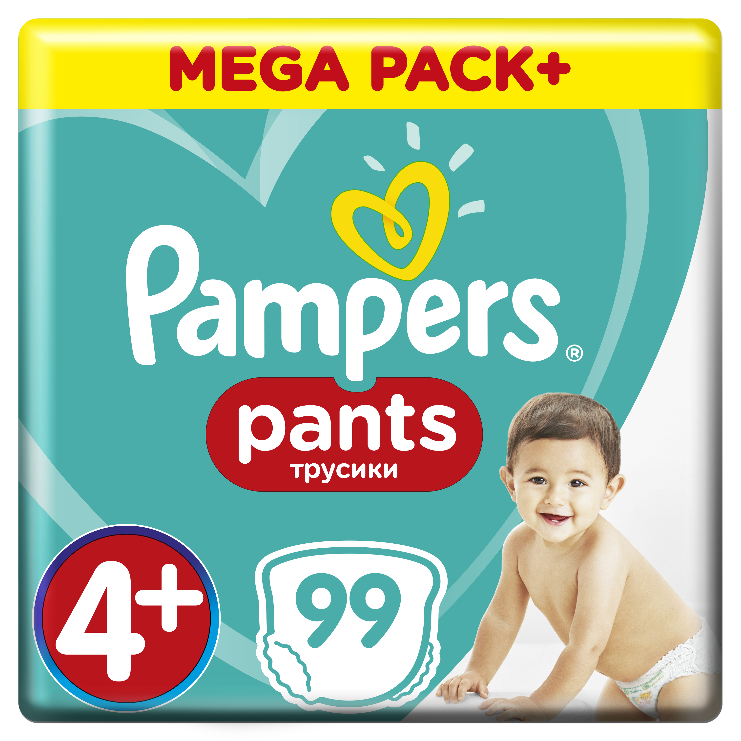 Подгузники-трусики Pampers Pants 4+ (9-15 кг), 99 шт. - фото 1