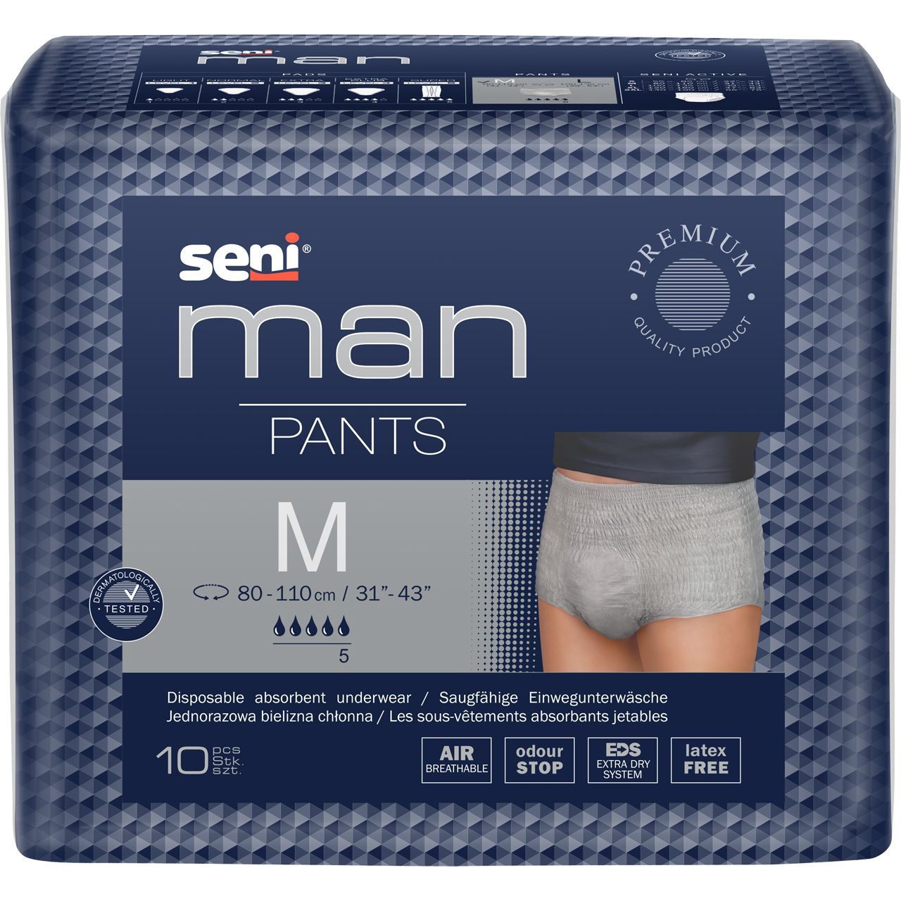 Трусы поглотительные для взрослых Seni Man Pants Medium 10 шт. - фото 1