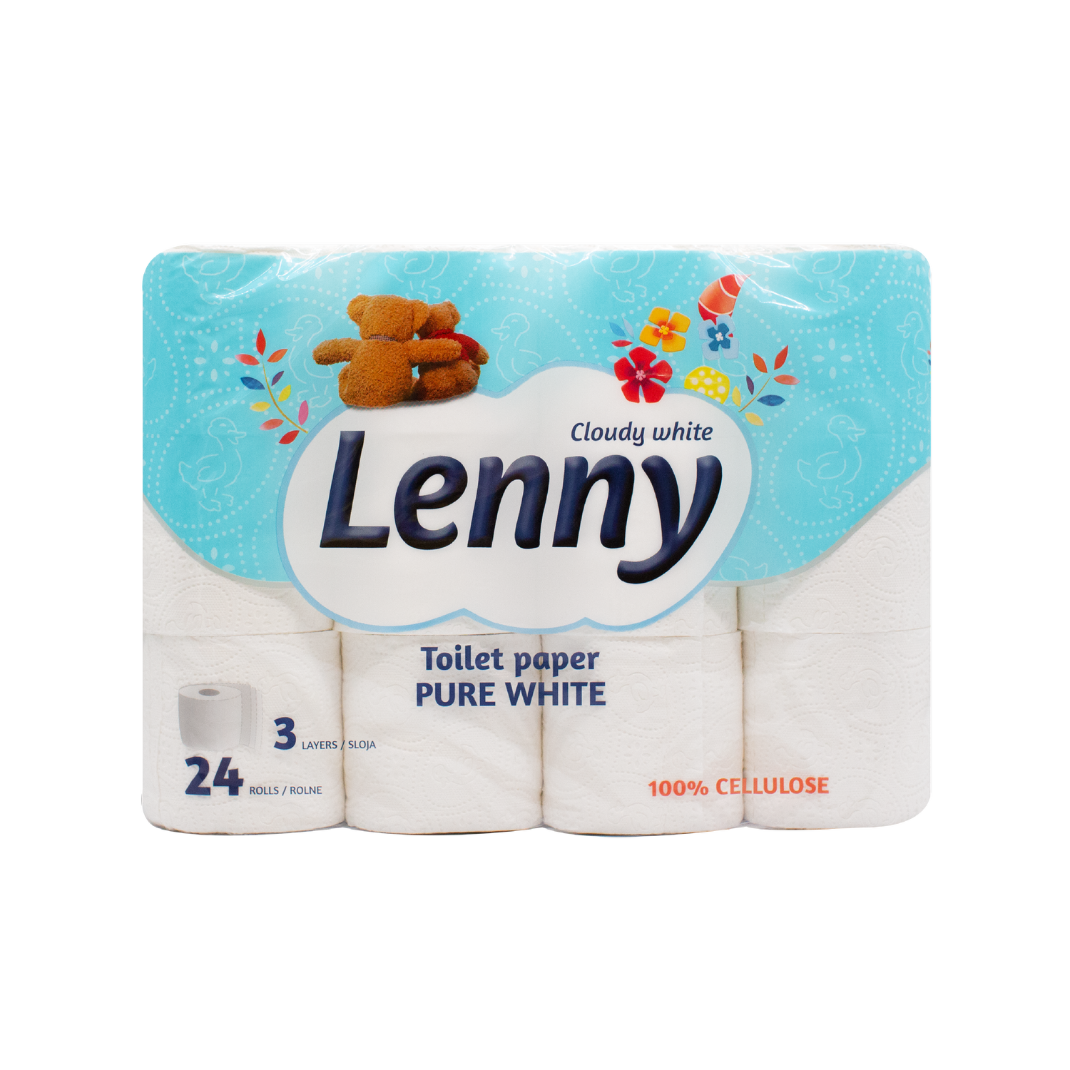 Туалетная бумага Lenny, трехслойная, 24 рулона - фото 1