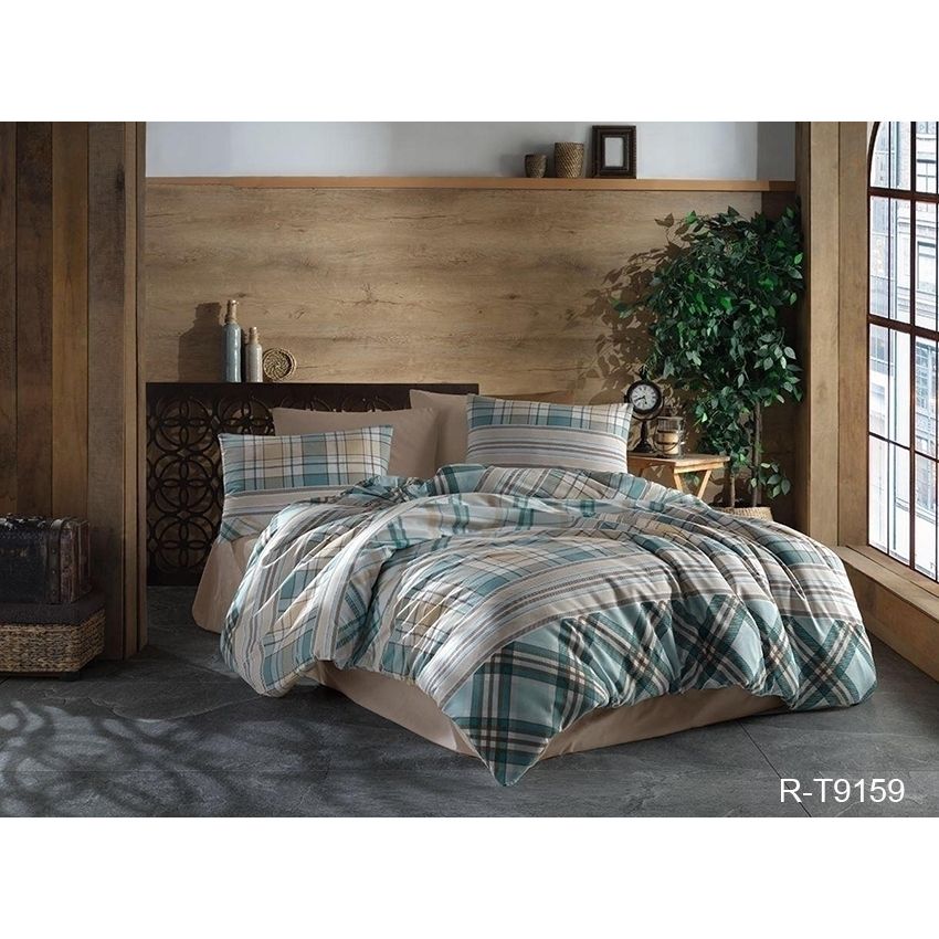 Комплект постельного белья TAG Tekstil с компаньоном Семейный 000210362 (R-T9159) - фото 1